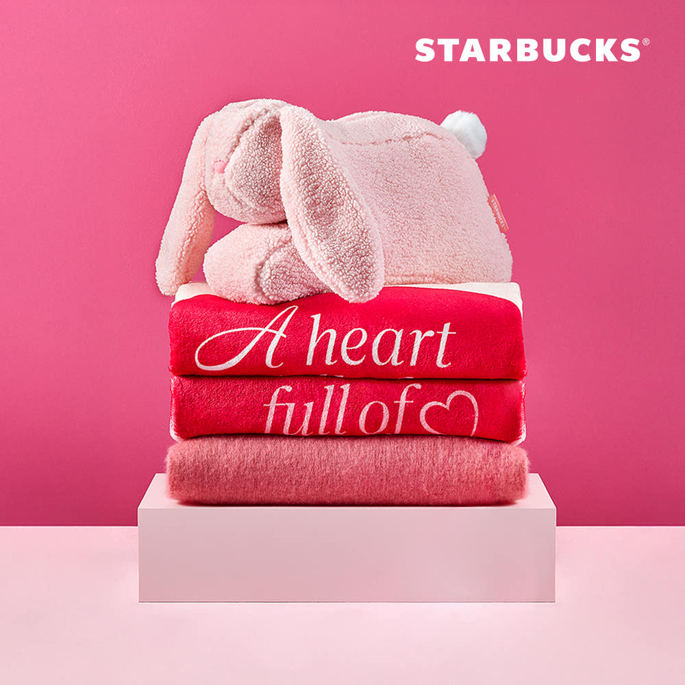 WTS LFB PH RT Starbucks Love Bunny Cushion Blanket 🔖Php 1635.00