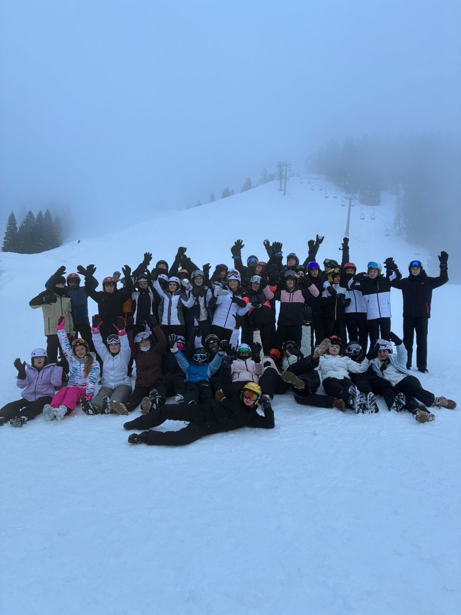 Wednesday&rsquo;s apres ski - chair lift to the top of the mountain, hot chocolate and a few snowballs made in the snow  Image