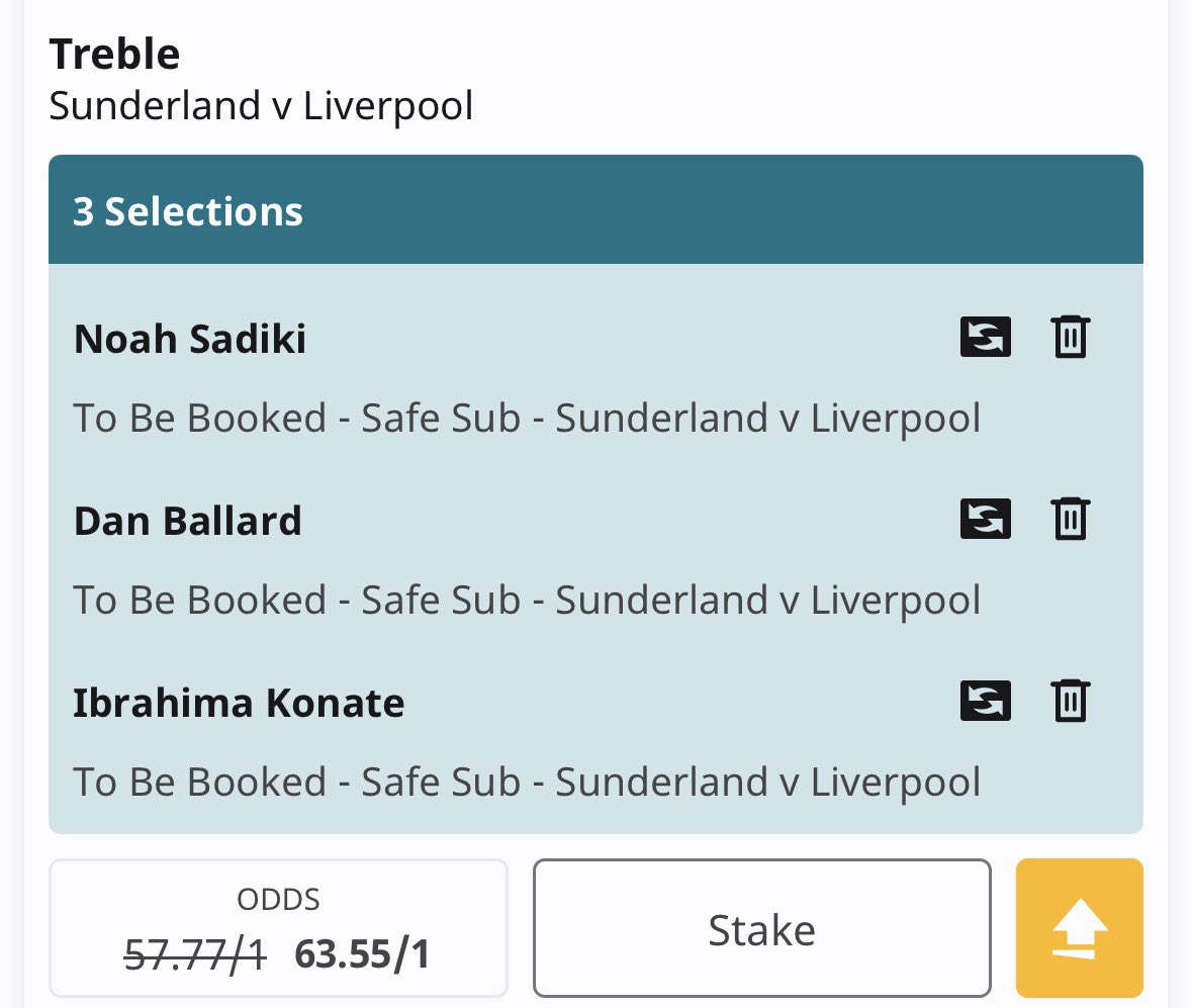 bettingvillage's tweet photo. Sunderland v Liverpool 🟡🔴

Huge 25% boost available on Bet365 for it, link below! 👇🏼

We've used ours on the first one.

18+ gambleaware https://t.co/x6EziAZbqr