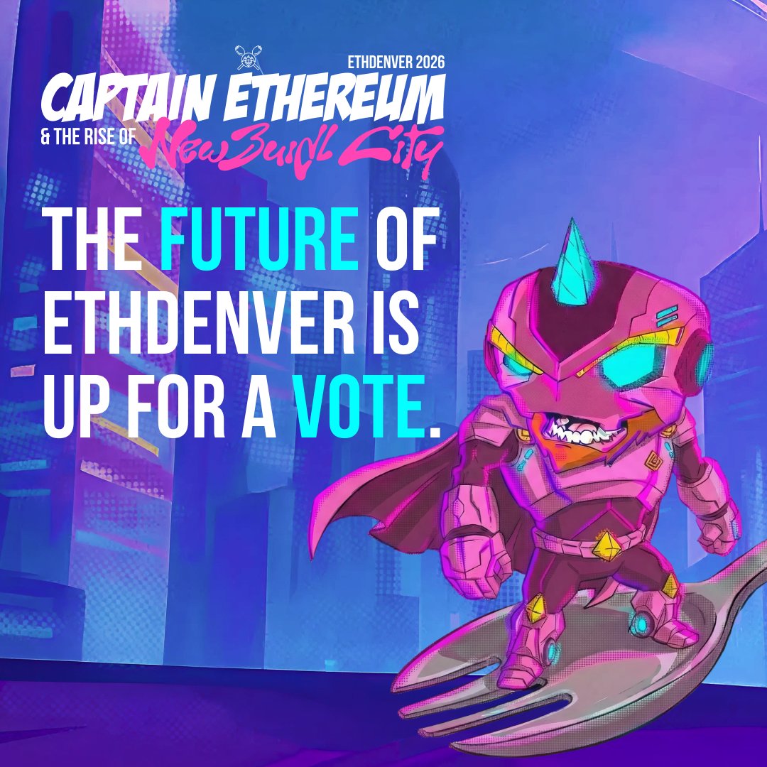 EthereumDenver's tweet photo. SporkDAO Board of Stewards elections are now open 🗳️

As ETHDenver 2026 takes shape, three Board seats are up for election, and the community gets to help decide what comes next.

If you care about the future of ETHDenver, community funding, and builder-led governance, this is your chance to participate.

Learn more, stake, or self-nominate here:
https://t.co/tAuWDMdQEG