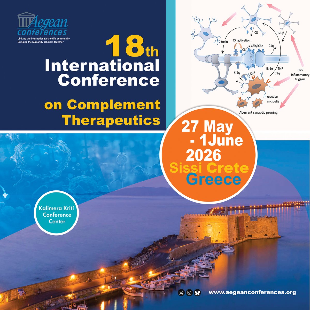 AegeanConf's tweet image. Reminder: Submit your abstract by Feb. 28th to the 18th Int'l Conference on #ComplementTherapeutics aegeanconferences.org/src/App/abstra…