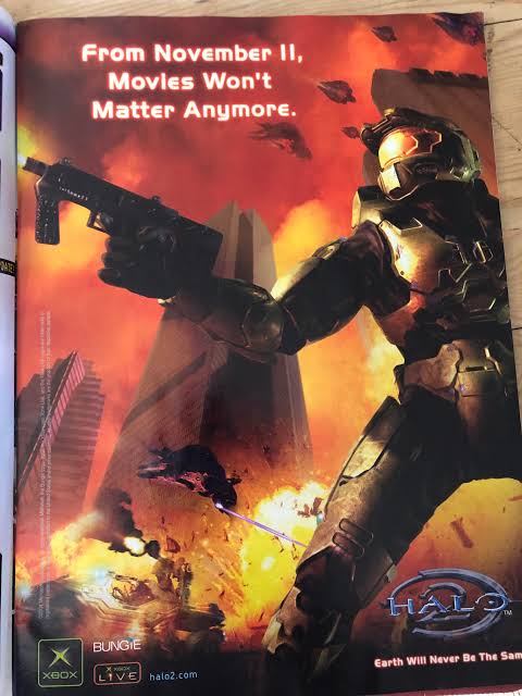's tweet image. Old Halo marketing hit differently. 

These taglines go hard.