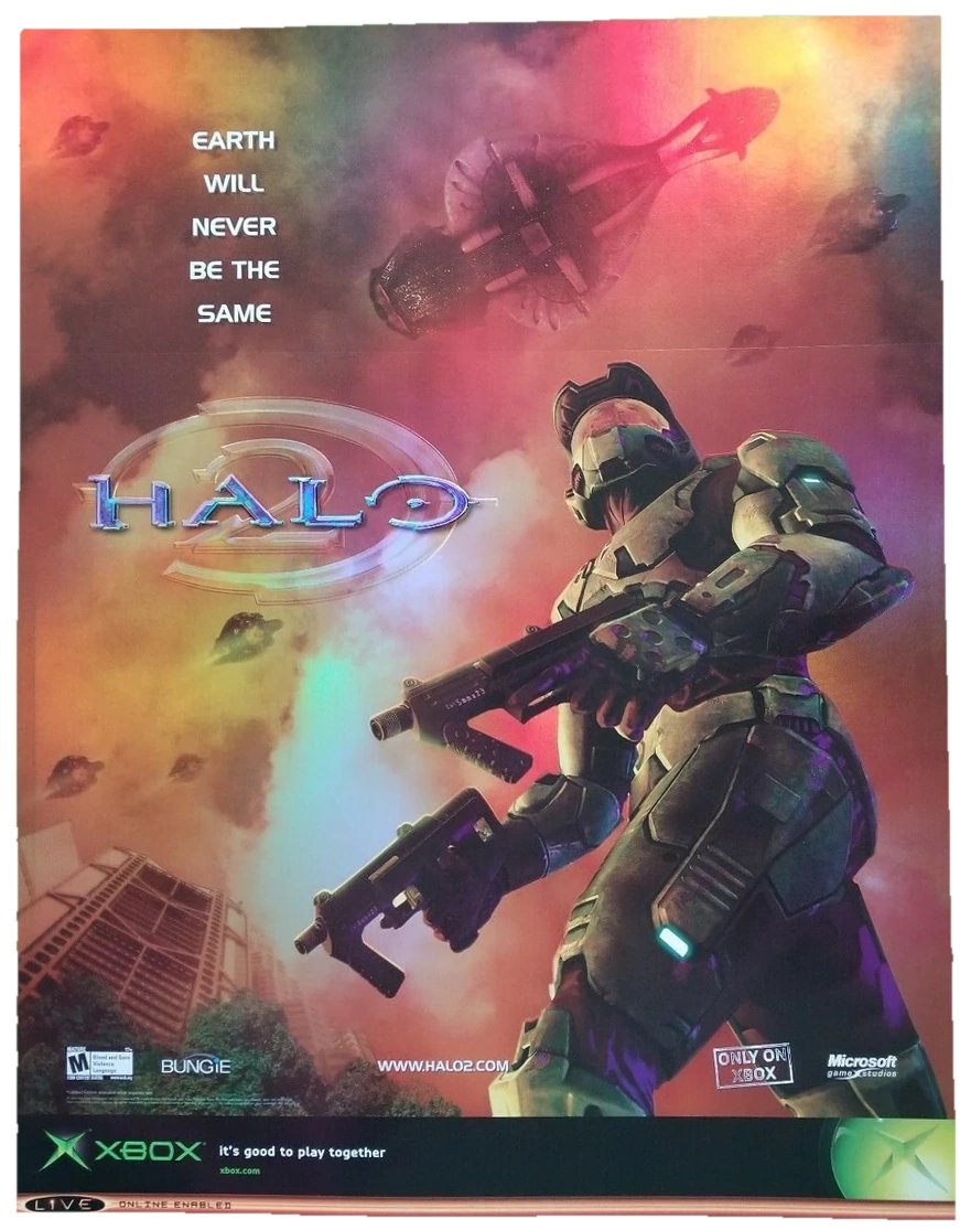 's tweet image. Old Halo marketing hit differently. 

These taglines go hard.