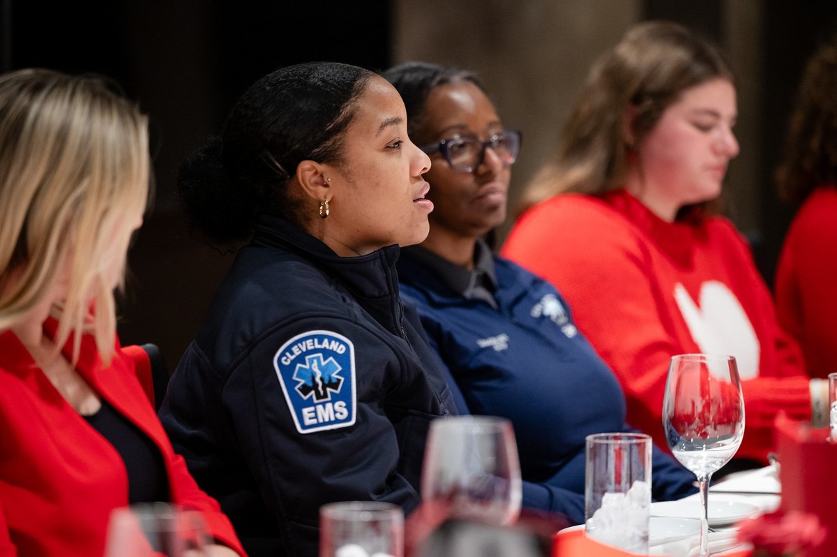ClevelandEMS's tweet photo. Sgt. Stover and Sgt. Hazelhurst-Davis attended an AHA luncheon for conversation and had a chance to hear stories of CPR survival. Call (216)664-2555 and ask to be connected to Community Education for further information regarding CPR. https://t.co/dnx17L2NBx