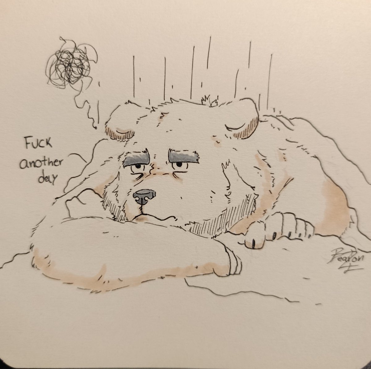 -Good morning Bearzon!

-...🫩🐻‍❄️Shut your mouth...