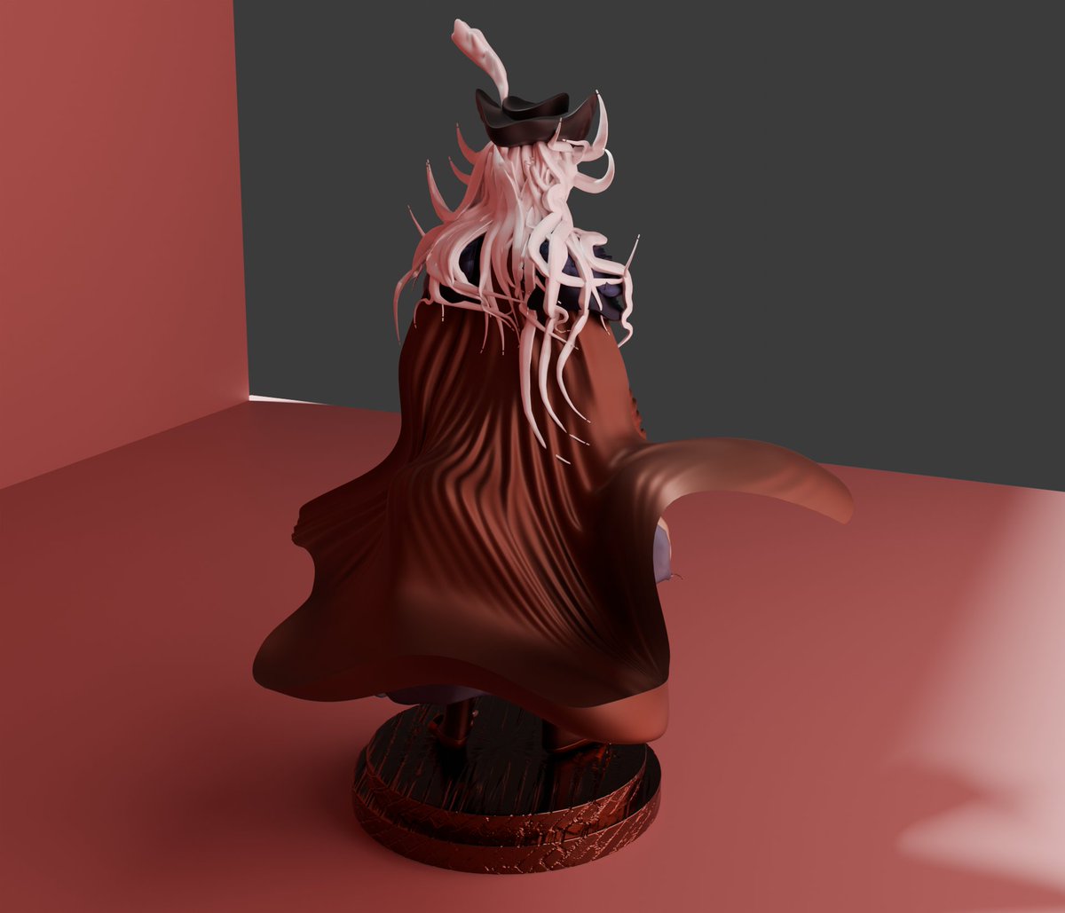 muwrichan's tweet image. Lady Maria sculpture 🩸#bloodborne #artmoots 
This is how I imagine she looked before her depression arc. I changed the dark clothes to some blue ones and added some brighter browns. The render is not the best one I've made, but the lights we're killing me so I did what I could…