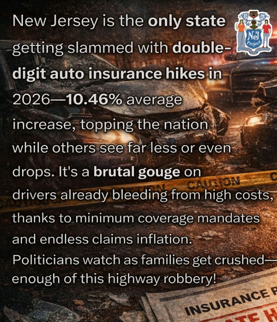 NJ families are getting clobbered with the highest auto insurance hikes in the U.S. - 10.46%! 🚗💸 Meanwhile, politicians twiddle their thumbs as we pay the price. How is this affordable? #NJAffordability