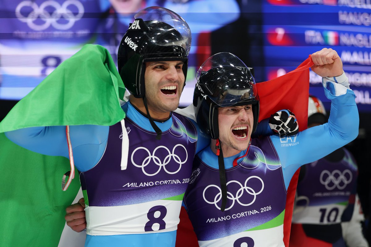 Olympics's tweet photo. Slide. Gold. Repeat. 😮‍💨

#MilanoCortina2026 https://t.co/Y1uU6nUGdP