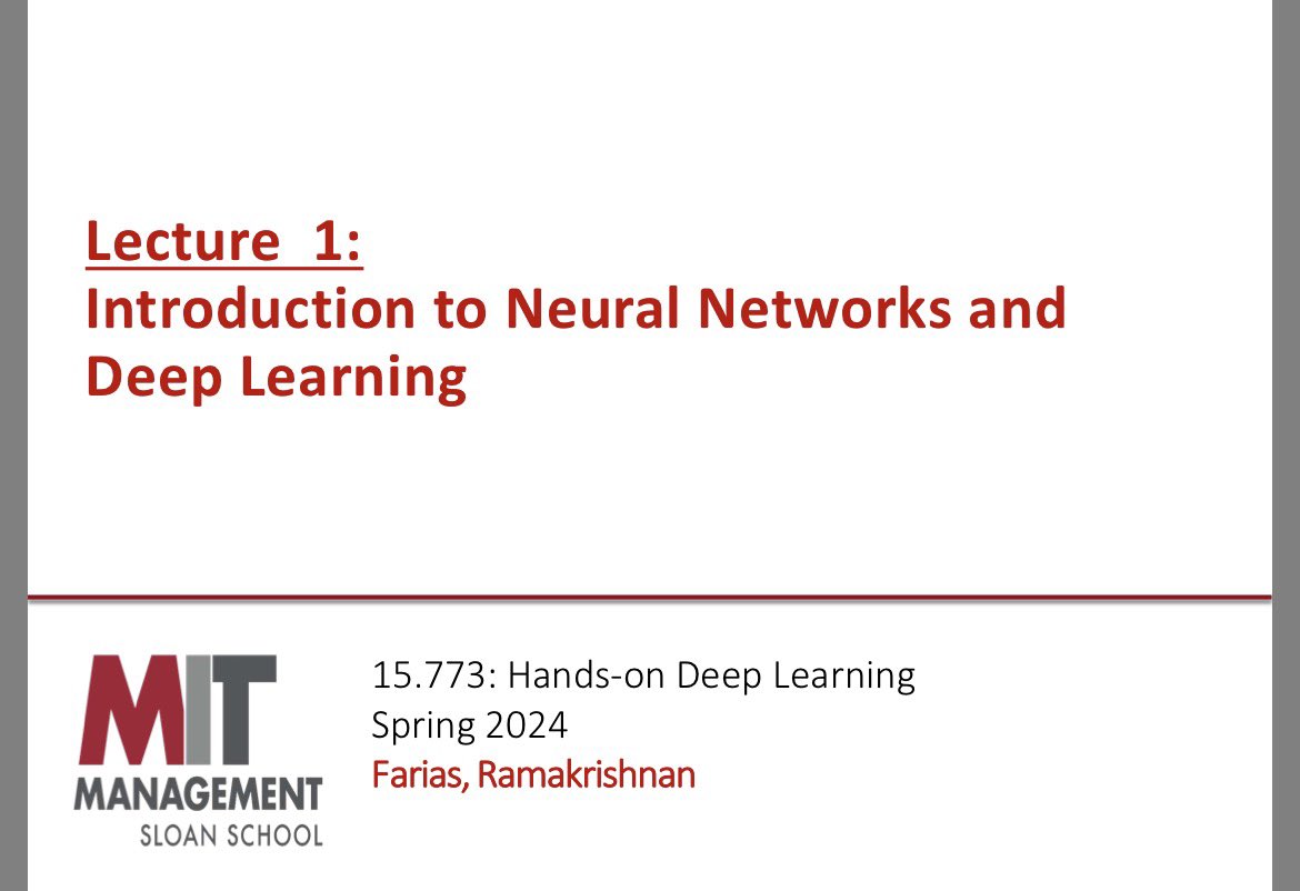 MIT’den Prof. Rama Ramakrishnan tarafından verilen Hands-on Deep Learning kursu

🔗Kurs Notları
ocw.mit.edu/courses/15-773…

🔗Kurs Videoları
ocw.mit.edu/courses/15-773…
