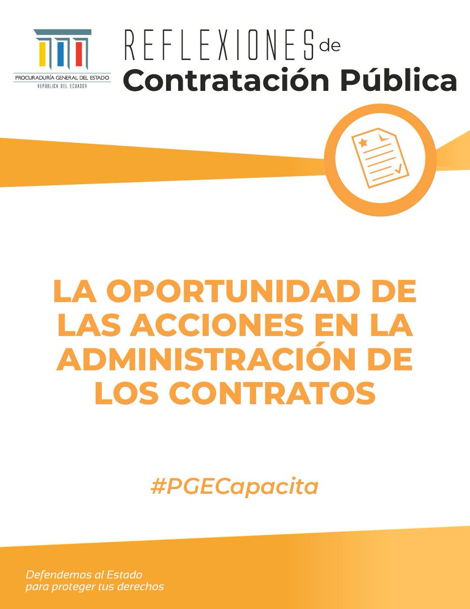 #Infografías PGE | La Procuraduría General del Estado pone a disposición de la comunidad jurídica, servidores públicos y ciudadanía en general una nueva actualización de conocimientos en materia de Contratación Pública.
Acceder a través de este link ⬇️ 
bit.ly/4bNVqAD