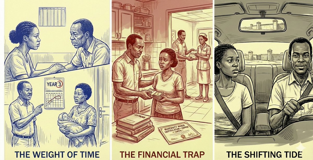 The Golden Return - Chapter 10 - Page 40, three years have passed. Abena is broke, exhausted, and pressured by her parents to move on. Osei is waiting to take Kwesi's place.
albertopoku.com/2026/02/11/the…

Read the full page now! 👇