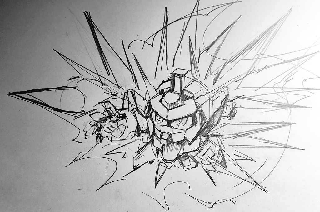 顔が歪んでしまった………しっぱい😵 