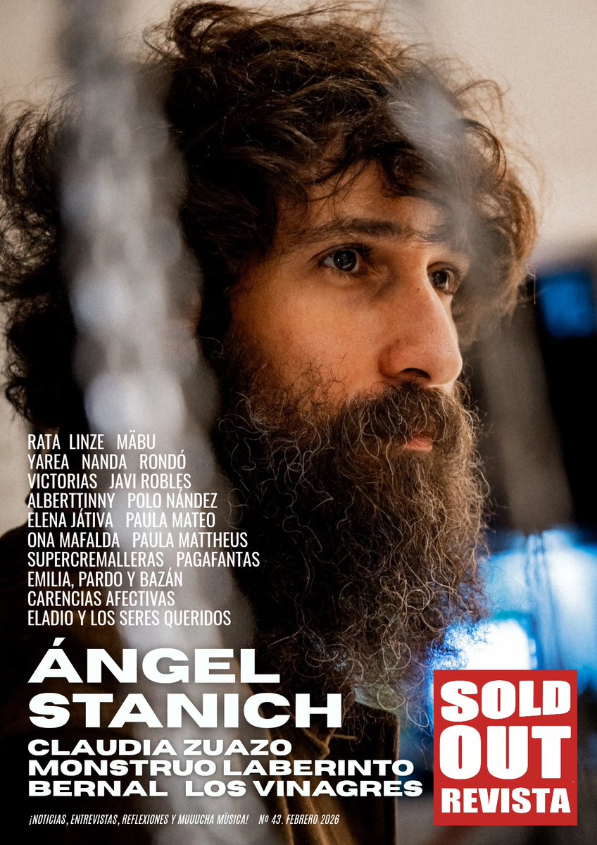 ¡N° 4️⃣3️⃣  Revista Sold Out! 🐾💅🏻

<a href="/angelstanich/">Ángel Stanich</a>
#ClaudiaZuazo
<a href="/losvinagres/">Los Vinagres</a>
#Bernal
<a href="/MonstruoLab/">Monstruo Laberinto</a>

💥 Léela en la web 📚: revistasoldout.es/angel-stanich-…

💥 Descárgala / compártela / suscríbete en el <a href="/Linktree_/">Linktree</a> de nuestra bío 📚