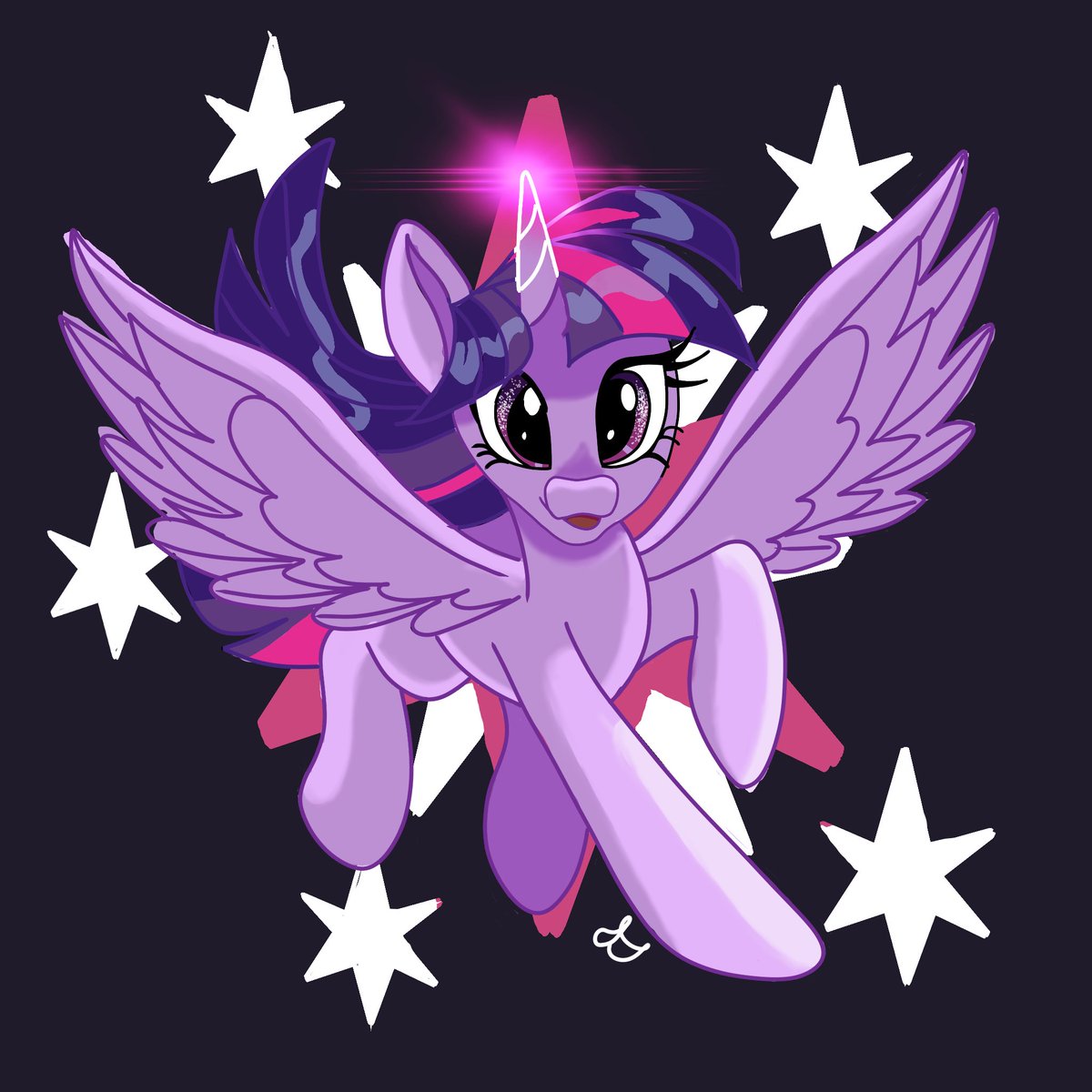 Drew another pony this time it’s twilight I’m also trying to get verified to be a VGen artist my link is VGen.co/RinHaruno #VGenCode