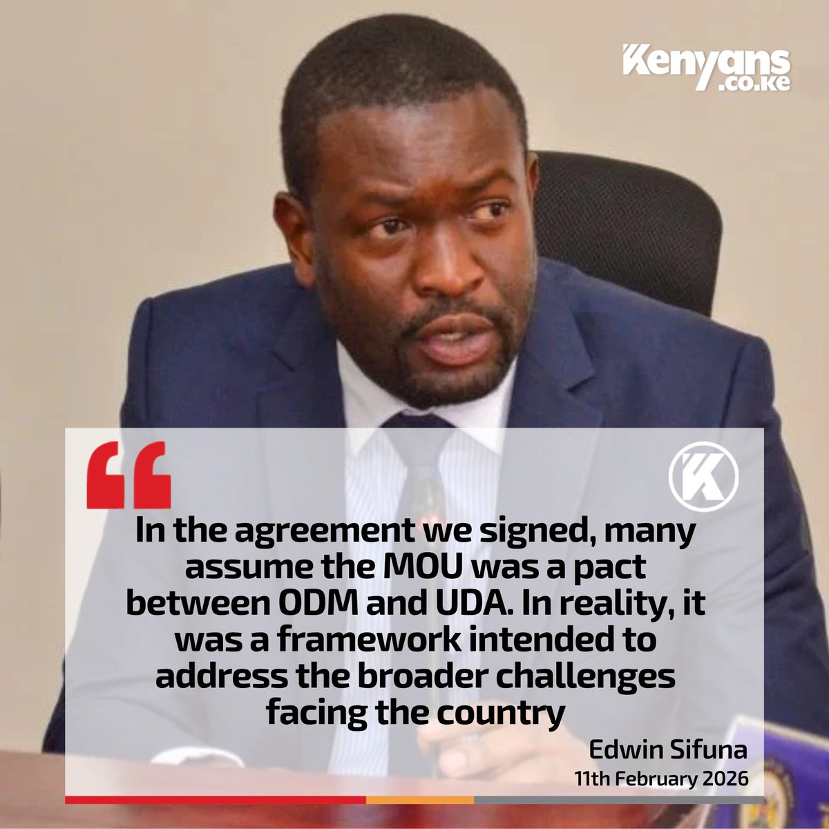 The agreement was not a coalition.  It was simply a pact between the two parties.  #mimindiosifuna