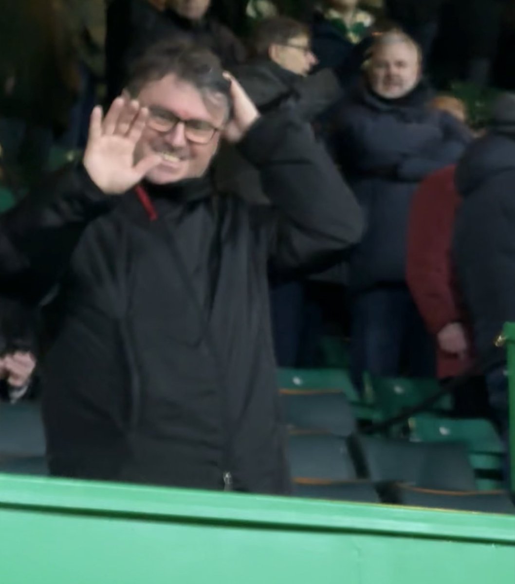 Lubo Moravcik in attendance at Celtic park this evening.