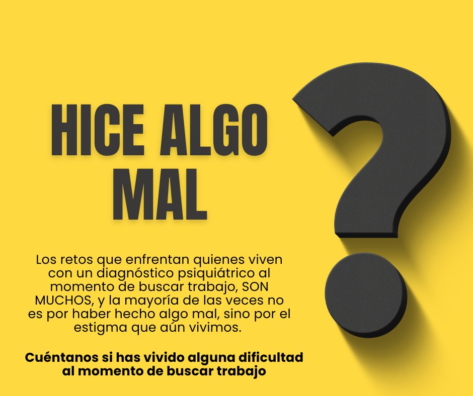 En la conferencia de este mes, abordaremos el tema de la inclusión laboral de personas con discsapacidad, enfocándonos en quienes viven con un diagnóstico psiquiátrico.