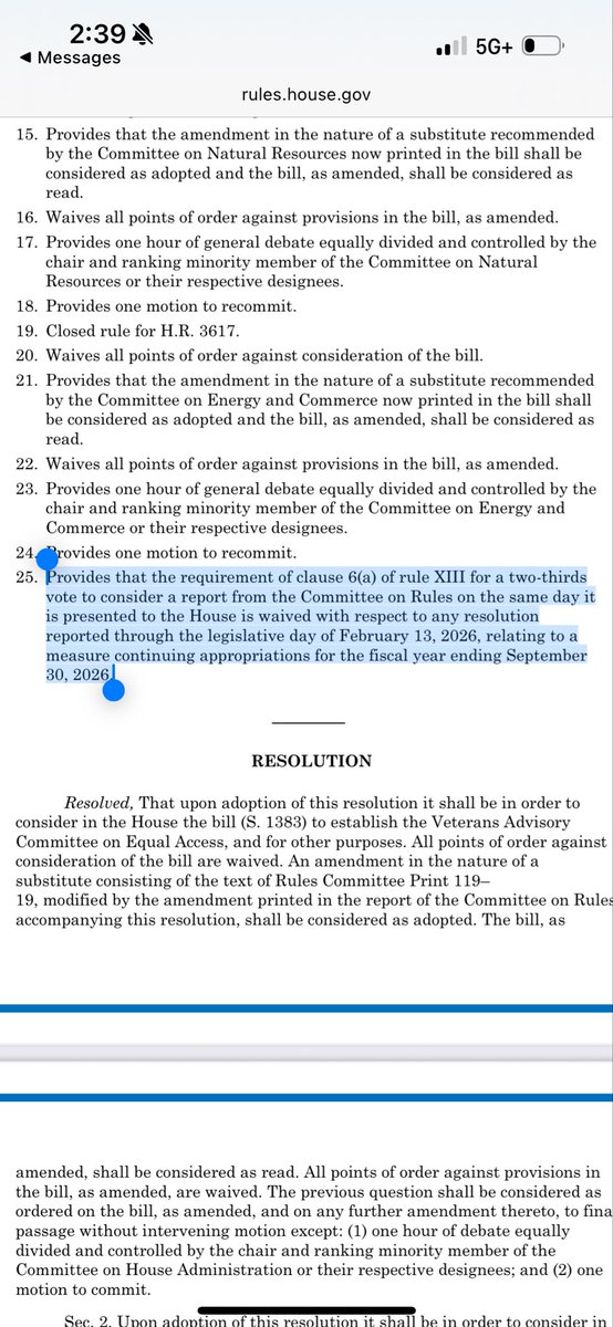 RepThomasMassie's tweet image. There’s a false rumor that I voted against the Save America Act today. I’ll vote for it when it comes to the floor.

I voted against a “rule” that allows it to get a vote, but the “rule” also suspends house rules and allows spending bills to come to the floor with no 24hr notice!