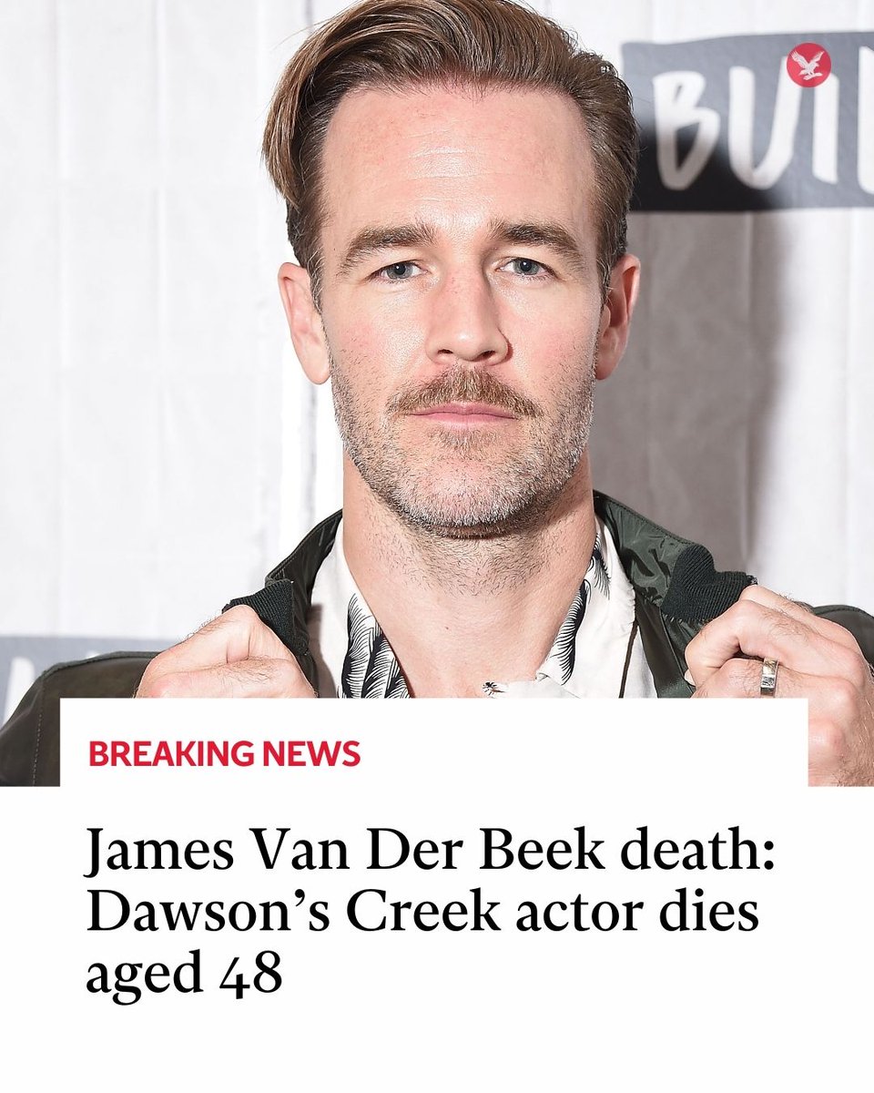Independent's tweet photo. James Van Der Beek, star of beloved teen drama Dawson’s Creek, has died aged 48, his family has said.
https://t.co/Iiw4QyabNl https://t.co/pATu06rJlF
