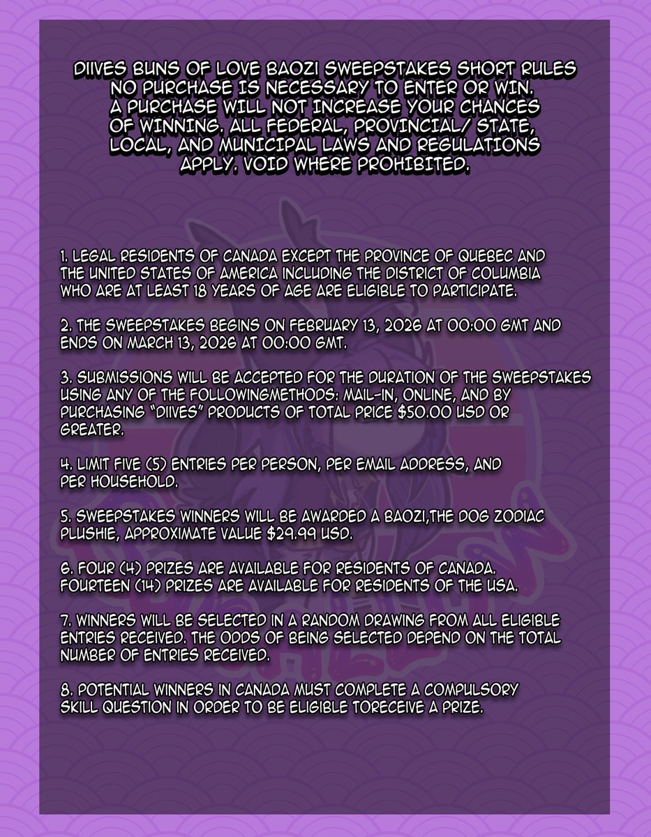 Announcing the Buns of Love Baozi Sweepstakes starting Feb 13th!

Baozi decided to share some buns of love with you for Valentine's day!~  
Get a chance to receive a small soft cutie that'll always be around you!

See here for more: bunallow.com/pages/diives-b…

Collab with <a href="/DiivesArt/">Diives</a>