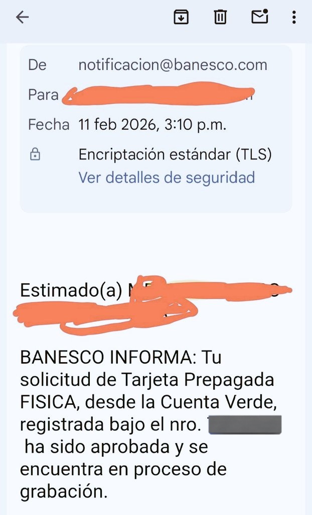 A los usuarios que han comprado en las últimas subastas privadas de Banesco y que no contaban con la tarjeta prepagada, a través del portal Mis Solicitudes les ha estado permitiendo solicitarla, según reportes de los propios clientes.

✅ Solo para quienes han comprado en
