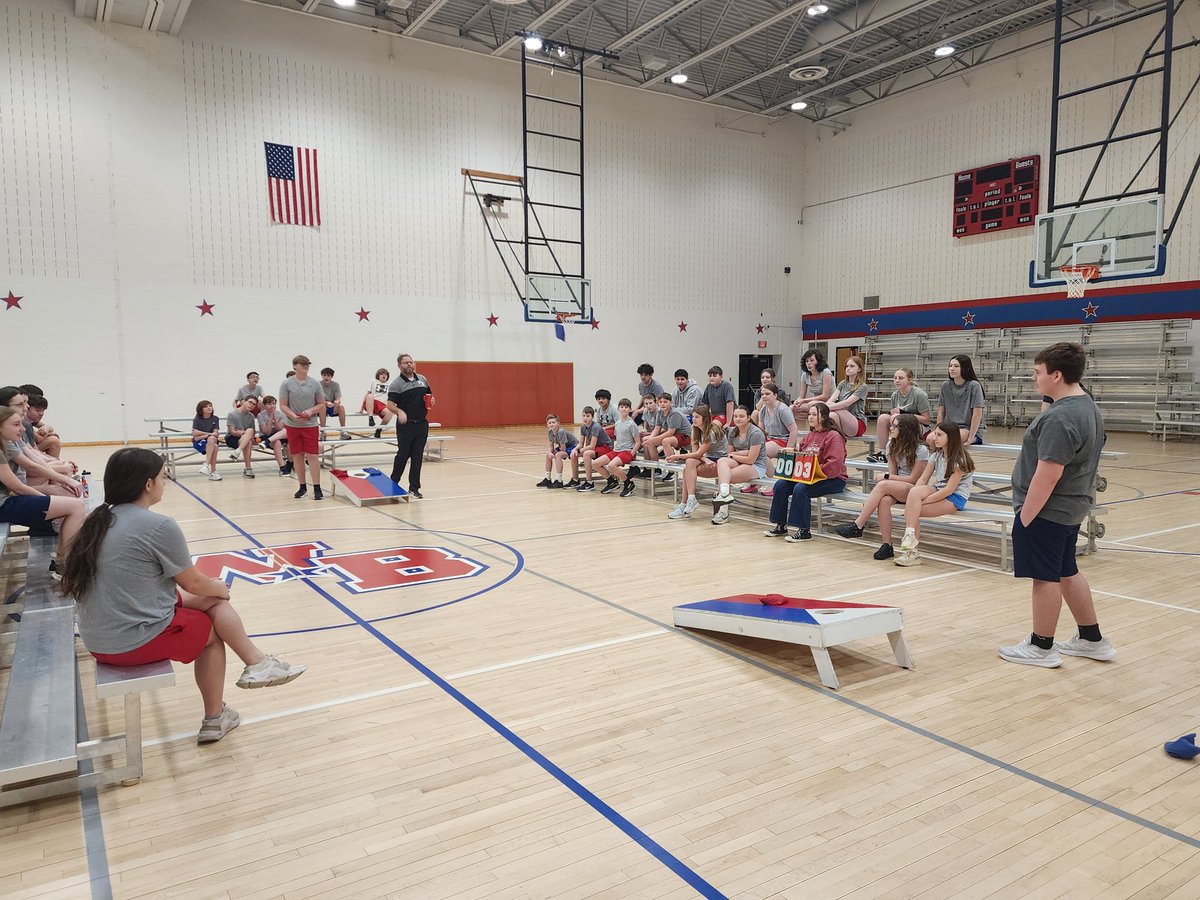 KatiePilk4's tweet photo. JH PE Cornhole Championships @WeBoFootball goes UNDEFEATED today and All-Time taking on the winners from each period. @smitty3120 @twitterlesshannahkelly @WeboJrSrHigh https://t.co/mdPtpp5ctV
