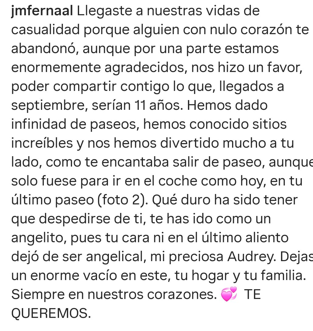 jmfernaal's tweet photo. Siempre en nuestros corazones 💞 mi preciosa Audrey. https://t.co/fVH3rXeY3G