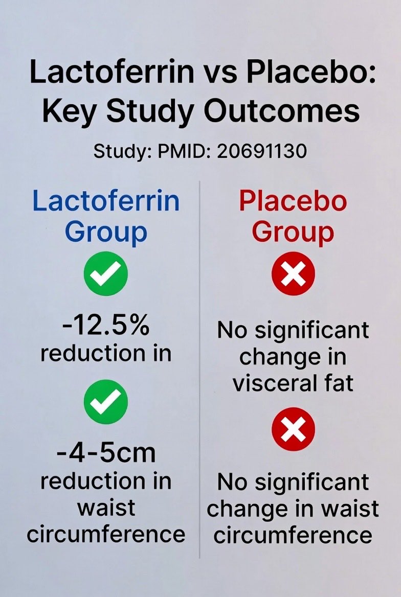 Lactoferrin ELIMINATED belly fat in 8 weeks — without changing diet or exercise

Your belly fat isn’t shrinking because it’s not regular fat.

It’s visceral fat — wrapped around your organs, triggered by bacterial endotoxins leaking through your gut barrier:

• Endotoxins cross