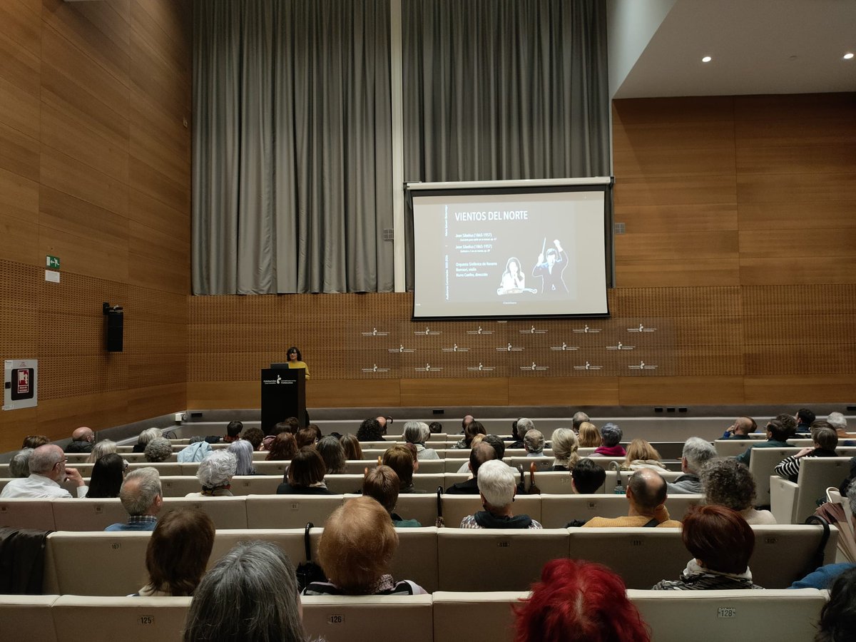 orquestanavarra's tweet image. 🎶Audición guiada de Enclave Fortissimo en Civican con María Setuáin, para profundizar en la figura del compositor Jean Sibelius, y en su "Concierto para violín", que la OSN-NOS interpretará mañana y el viernes en sus conciertos de abono de Pamplona y Tafalla respectivamente.