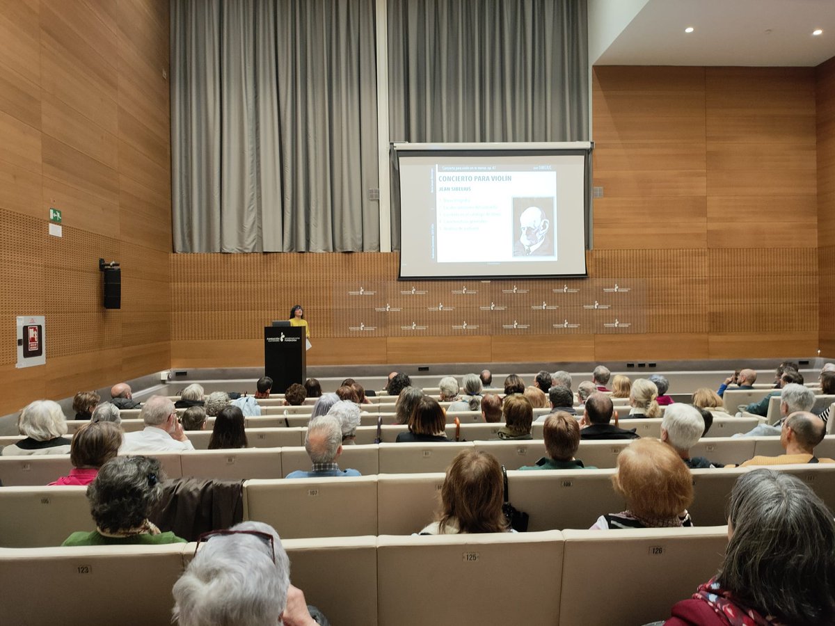 orquestanavarra's tweet image. 🎶Audición guiada de Enclave Fortissimo en Civican con María Setuáin, para profundizar en la figura del compositor Jean Sibelius, y en su "Concierto para violín", que la OSN-NOS interpretará mañana y el viernes en sus conciertos de abono de Pamplona y Tafalla respectivamente.