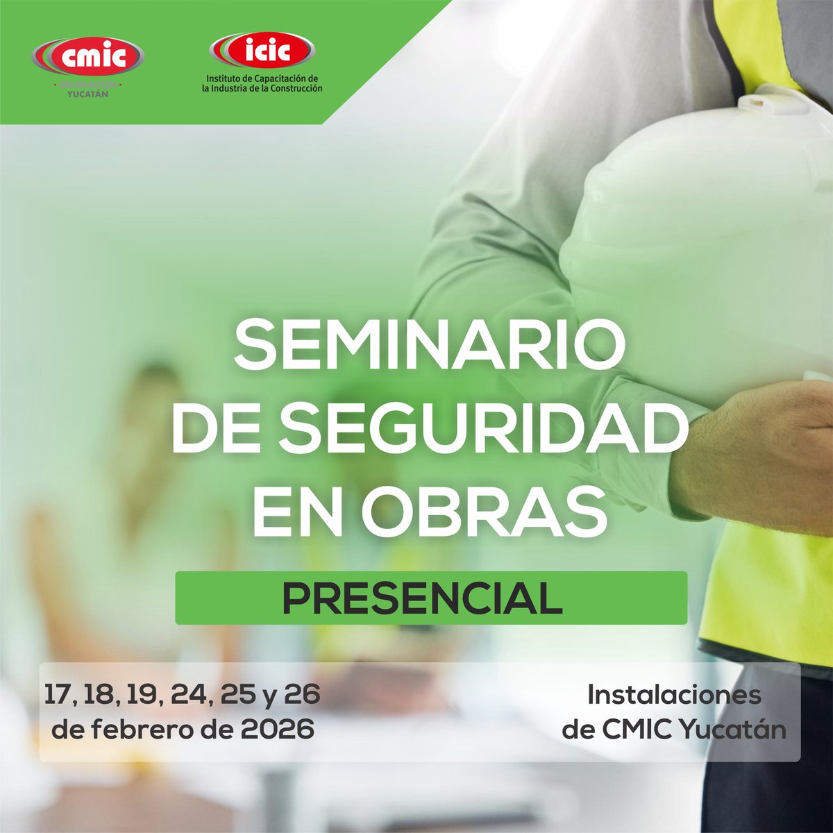 Alerta: Últimas plazas disponibles para la capacitación presencial en seguridad laboral.
• Trabajos en altura
• Excavaciones
• Instalaciones eléctricas

¿Estás listo para asegurar tu puesto de trabajo? ¡Reserva ahora!

📲Escríbenos para más información: bit.ly/CursosICIC