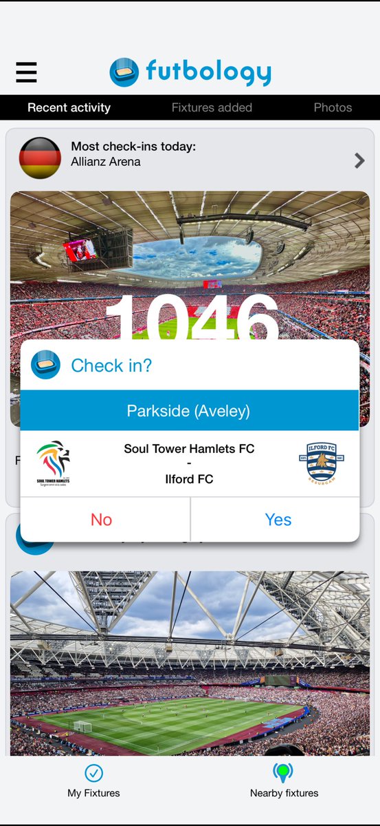 Game 146 of 2025/2026

Game 32 of 2026

⚽️ - Soul Tower Hamlets v Ilford (492)

🏟️ - Parkside (revisit)

🏆 - Essex Senior Football League

#groundhopping