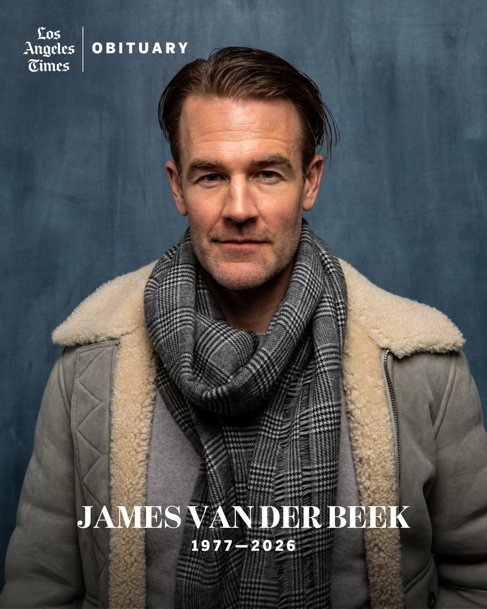 James Van Der Beek, the actor who starred in the teen drama series “Dawson’s Creek” and the sports drama “Varsity Blues,” has died. He was 48. latimes.com/entertainment-…