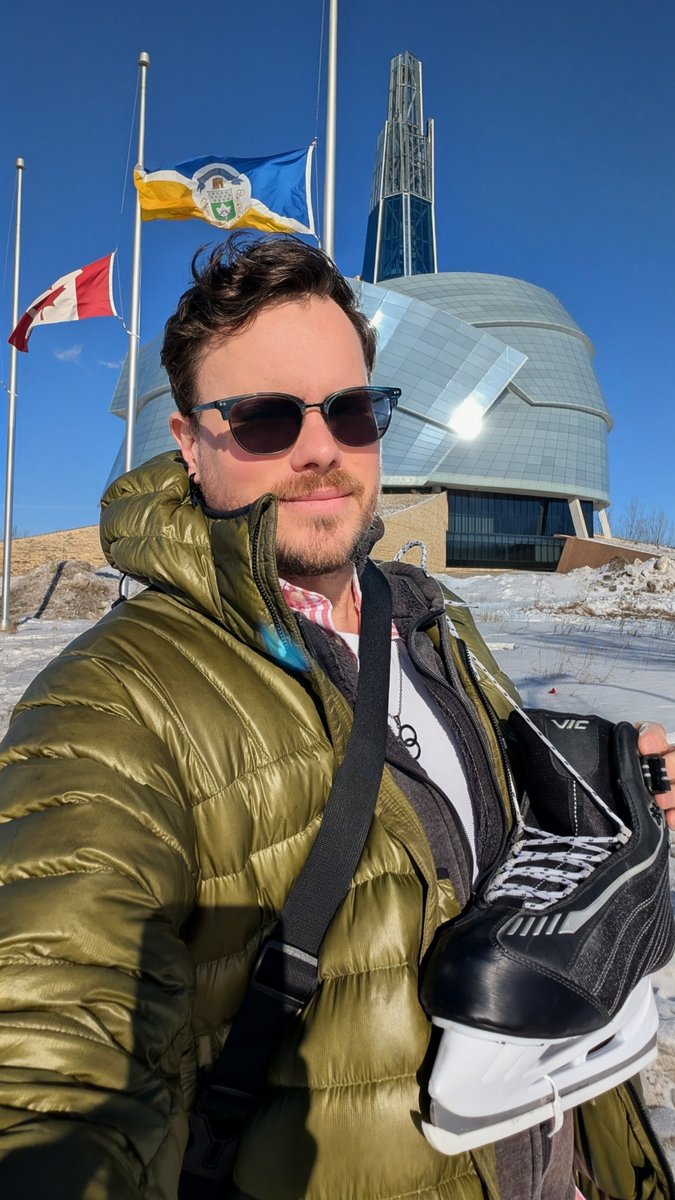 luzylavidaloca's tweet photo. I'm outside the Canadian museum for human rights where the flags are at half mast for the Tumbler Ridge victims of trans violence.
#StopTransViolence https://t.co/w3kV7dDApn