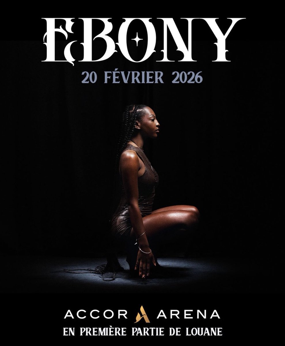 EbonyC_Updates's tweet photo. 💋 | Retrouvez Ebony en première partie de Louane à l’Accor Arena le 20 février 2026 #EbonyCham https://t.co/39VWx9Z4W2