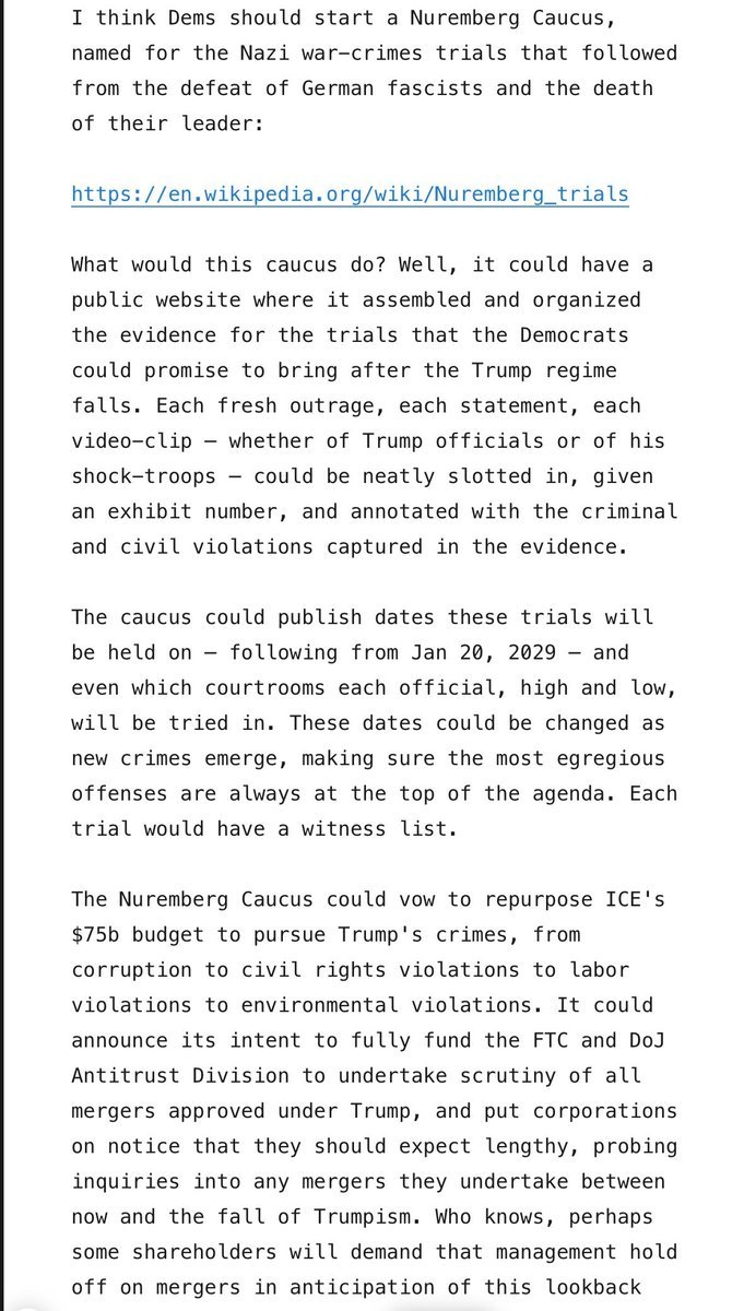 Yesterday <a href="/doctorow/">Cory Doctorow NONCONSENSUAL BLUE TICK</a> proposed a Nuremberg Caucus: