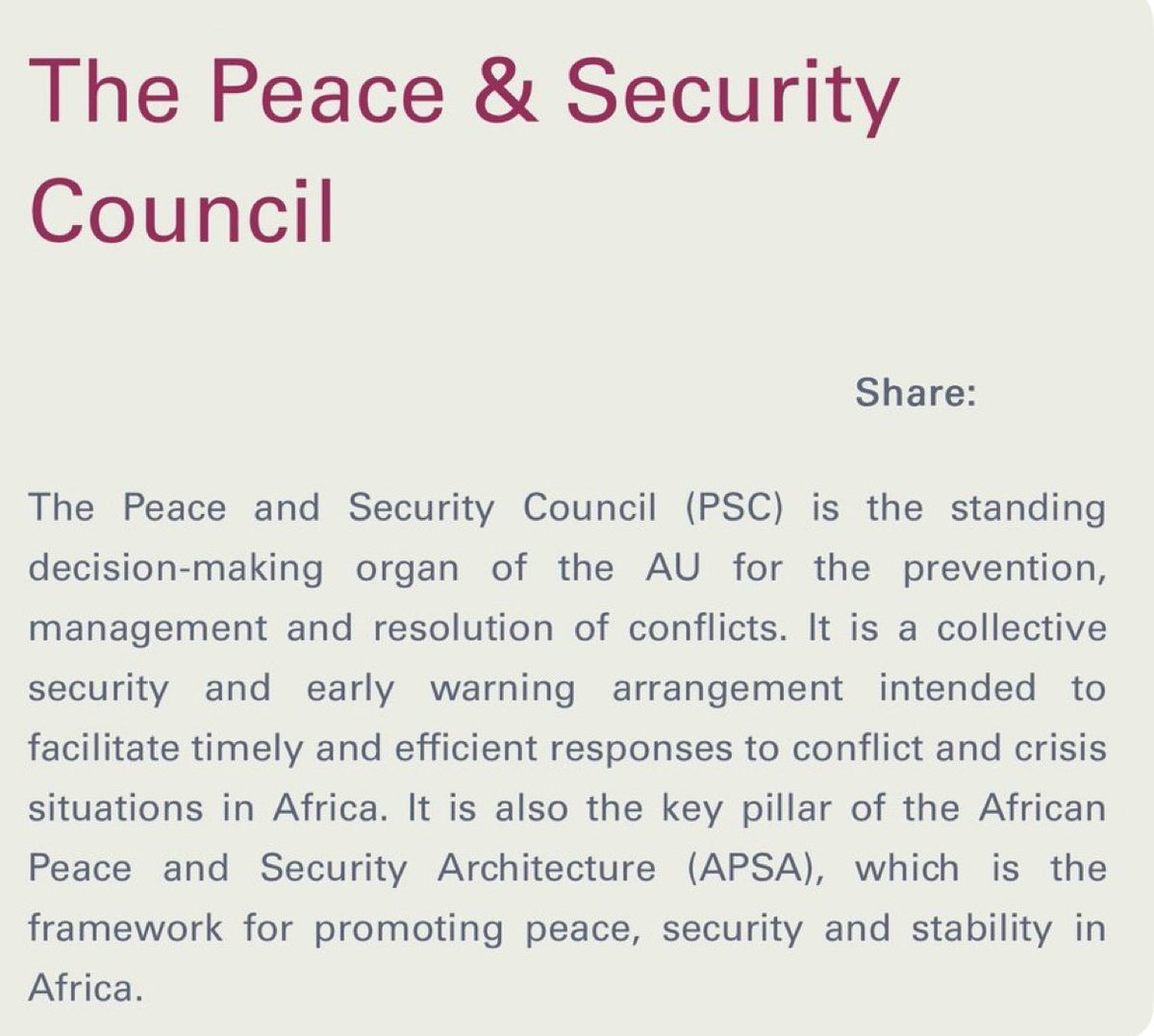 cgs_so's tweet photo. A significant vote of confidence in Somalia's growing leadership role. Congratulations on securing a seat on the African Union Peace and Security Council for the next two years #somalia https://t.co/ly6ZN5eFuI
