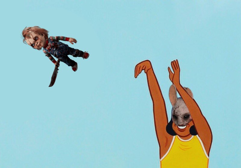 SourRabbitz's tweet image. Huntress when she runs out of hatchets in 2v8