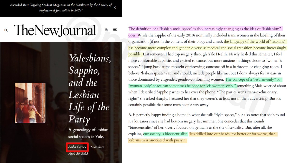 miisaakan's tweet photo. Since Canada is back in the news with a Tranѕ ѕhooting, here is an article written by Prime Minister Mark Carney's non-binary 'child', Sasha Carney, celebrating how the definition of 'Leѕbianiѕm' has changed.

“It’s drilled into our heads, for better or for worse, that lesbianism is associated with puѕѕy.”