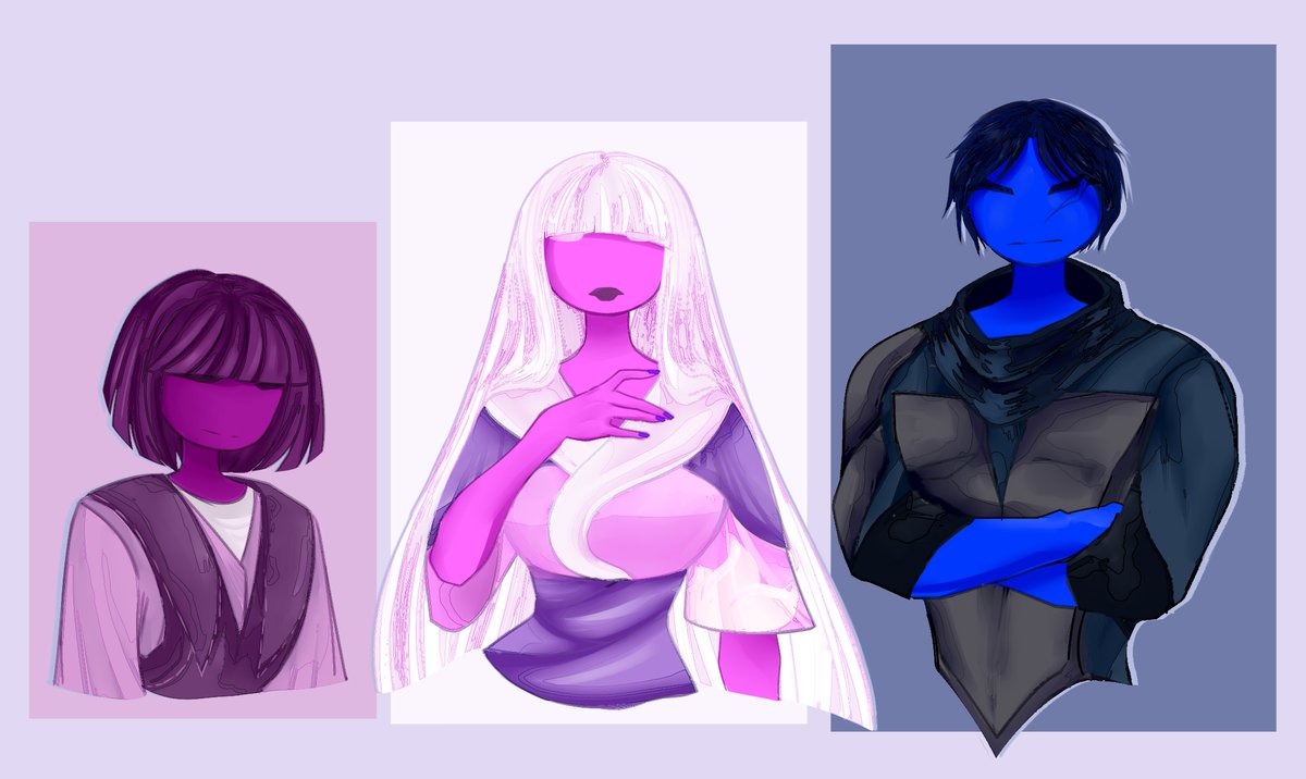 #avm #alanbecker #navy #orchids #purple 
Now it's their turn. Unlike the King's family, I wanted to portray them as much more unhappy.
I think their family was doomed from the start.