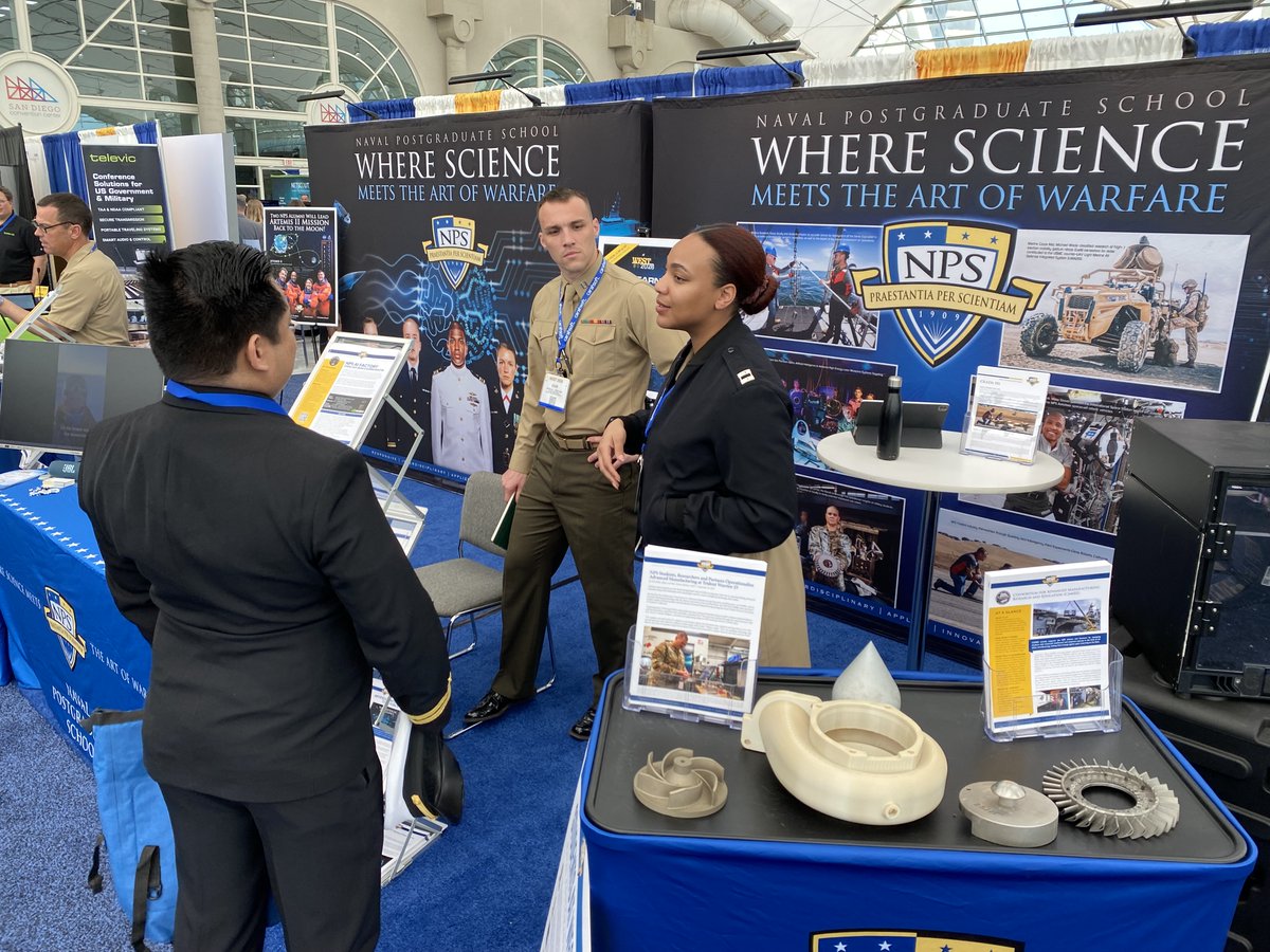 NPS_Monterey's tweet photo. Day One at #WEST2026 is in the books! From CNO Caudle's keynote detailing his new "Fighting Instructions" to NPS president Rondeau's panel, "From Learning to Lethality" -- and many highlights in between.  @USNavy @AFCEA @NavalInstitute 

Learn more: https://t.co/VBLdbzlM0Q https://t.co/Cb2uRfImHZ