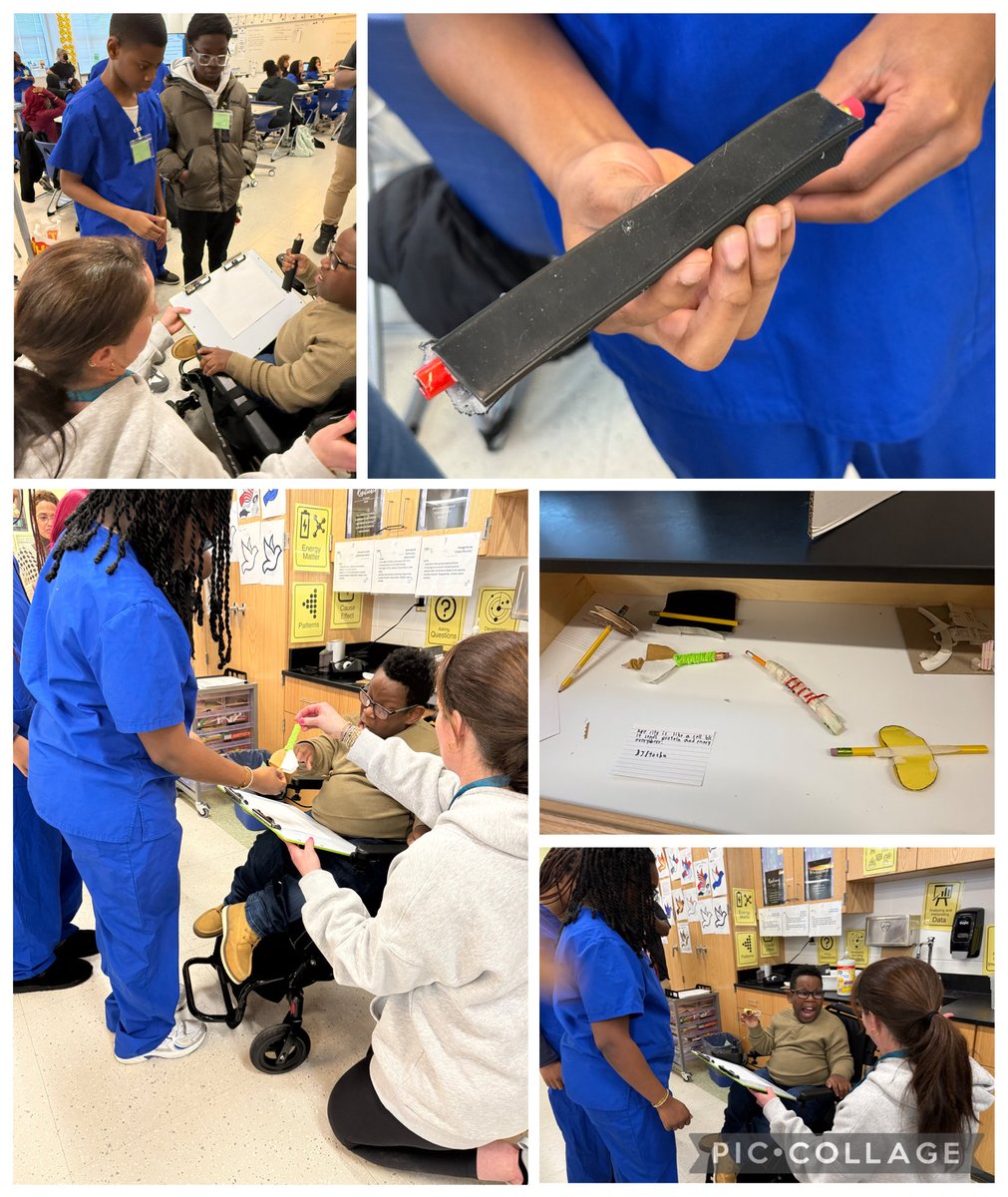MiVidaMParham's tweet image. Syndrome. Symptom. Design. Prototype! Heard in 7th grade #HealthScience at Nottingham MS. Amazing partnership w/@Purdue #EPICS program! @CTE_BaltCoPS  students using #biomedical &amp;amp; #engineering skills to create adaptive solutions for classmates w/disabilities. #CTEMonth #TeamBCPS