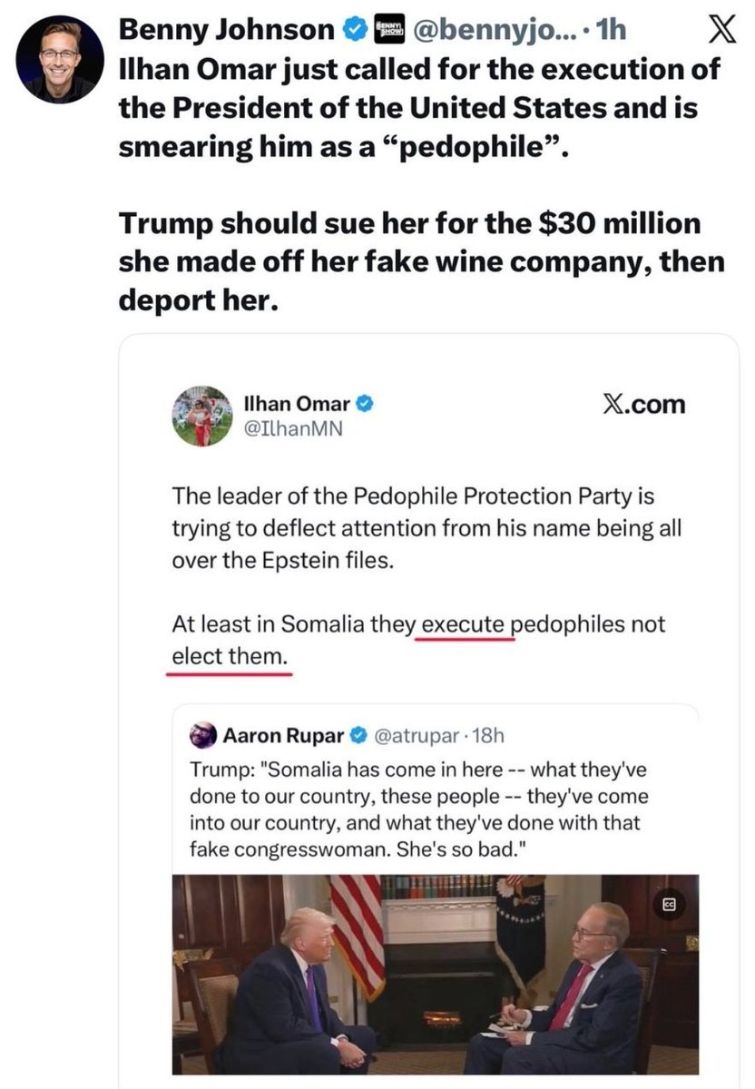 GregMac746744's tweet photo. Ilhan, show us the evidence. You have none. To add insult to injury, your 'prophet' was a pedophile. I yield my time...
#EyesOn
#Deflection
#ThoseWhoScreamTheLoudest https://t.co/NSFdpX7mh2