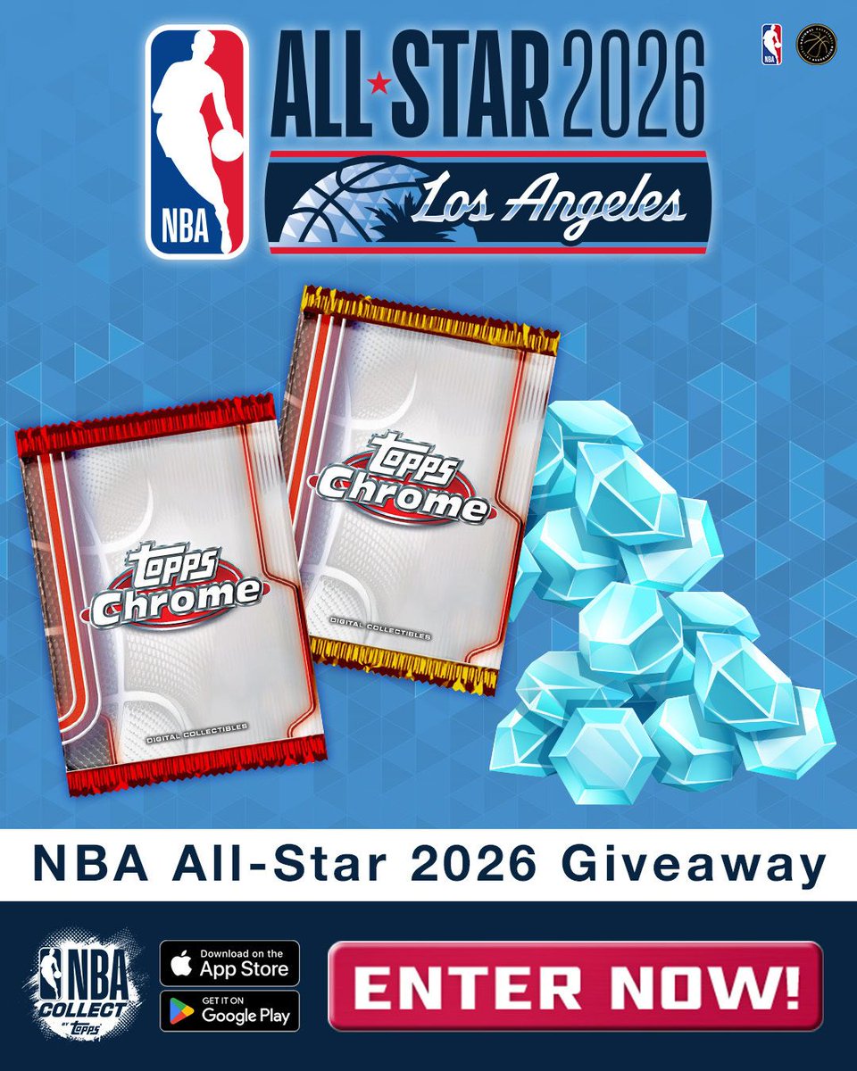 Celebrate #NBAAllStar Weekend with our giveaway! Enter now through Feb. 15 at 12PM ET for a chance to win <a href="/Topps/">Topps</a> Chrome Premium &amp; Entry Packs, plus 2K Diamonds in NBA Collect by Topps!

Enter here: buff.ly/zKgMfw4