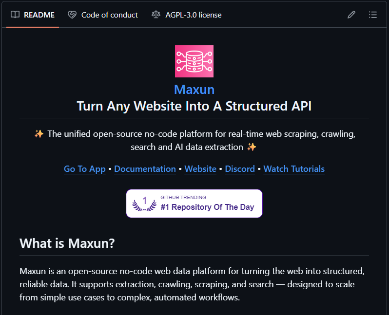 GithubProjects's tweet photo. Reverse engineer any website into a clean structured API. https://t.co/obWumfVkDm