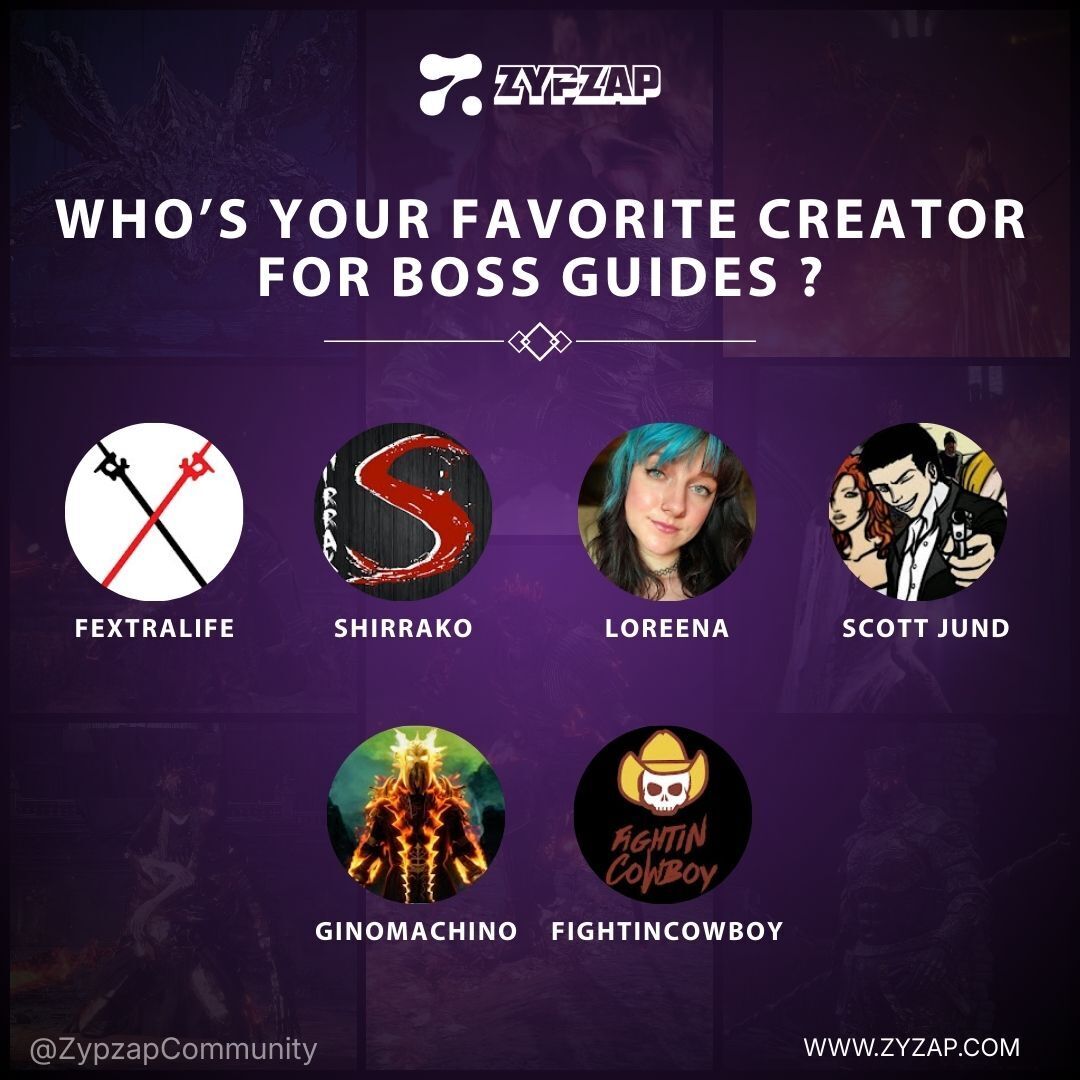 ZypZapCommunity's tweet image. When you’re struggling with a boss, which creator do you turn to first ?
The one who actually breaks down patterns, timings, builds… not just cut gameplay. 👀
Drop their @ below 👇

#ContentCreator #BossGuide #GameTips #SoulsLike #ContentCreators #GamingCommunity