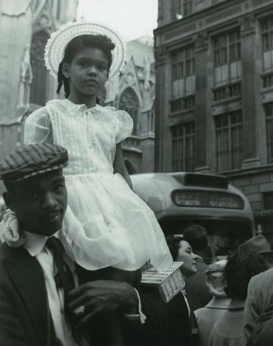A father and daughter in NYC, 1957