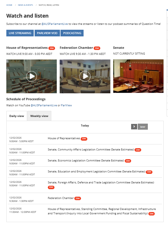 BelindaJones68's tweet image. Good morning everyone ☕☕

Have an awesome Thursday, stay safe &amp;amp; have fun

Federal Parliament is sitting today

AEDT
House 9-5
Fed Ch 9:30-1:30
Question Time 2-3:15ish

4 x #Estimates, 1 x committee (times/topics in pic👇)

Watch live👇
youtube.com/@AUSParliament…
🐝
#auspol #qt