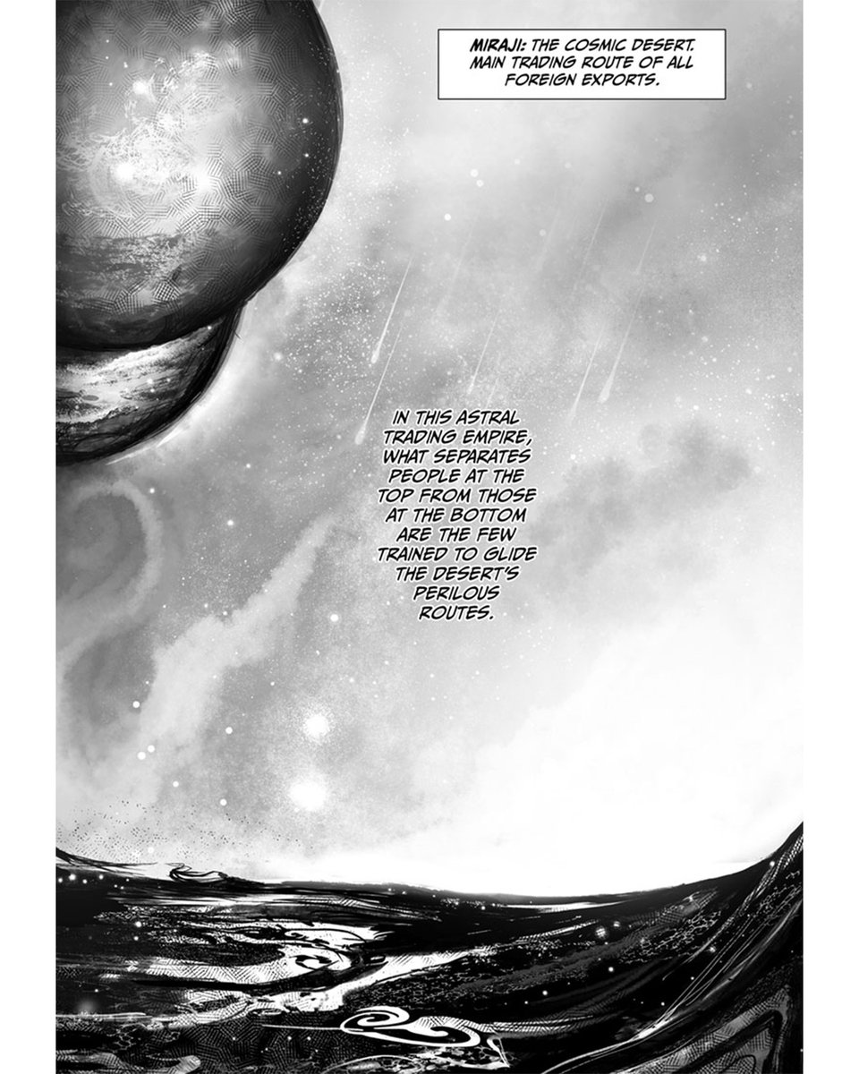 VIZMedia's tweet photo. A new VIZ Originals One-Shot:

Few would risk traversing the cosmic desert beyond the point of no return. But for one group of ravenous vagrants, the threat of death is the only thing that keeps them alive. 

DEEPSEEKER by @Antoinight is now on VIZ Manga!

Read free: https://t.co/feqAJrGprg