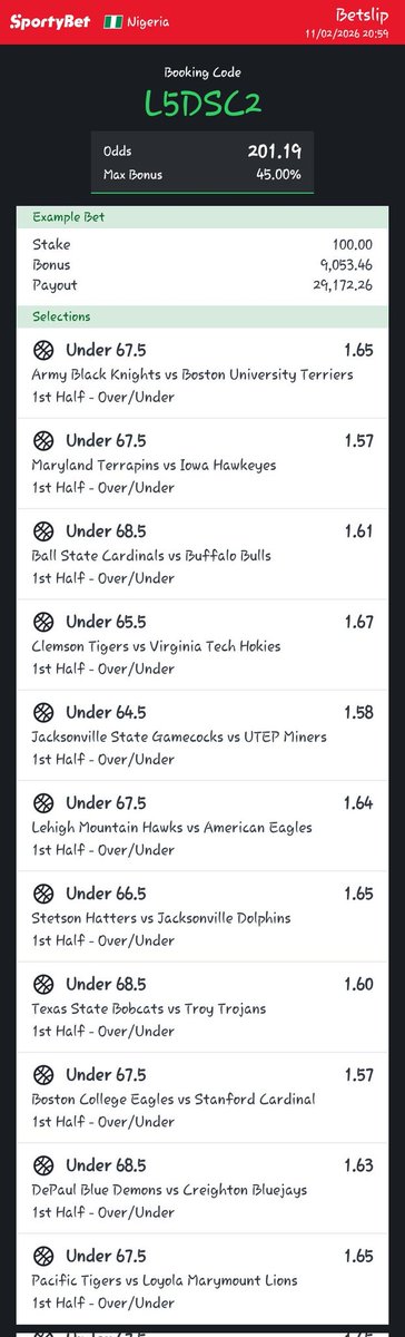 L5DSC2

200 odds 🏀🥳 

NCCA basketball 🏀 Tonight